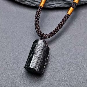 Black Tourmaline Pendant Necklace's 1 Pc